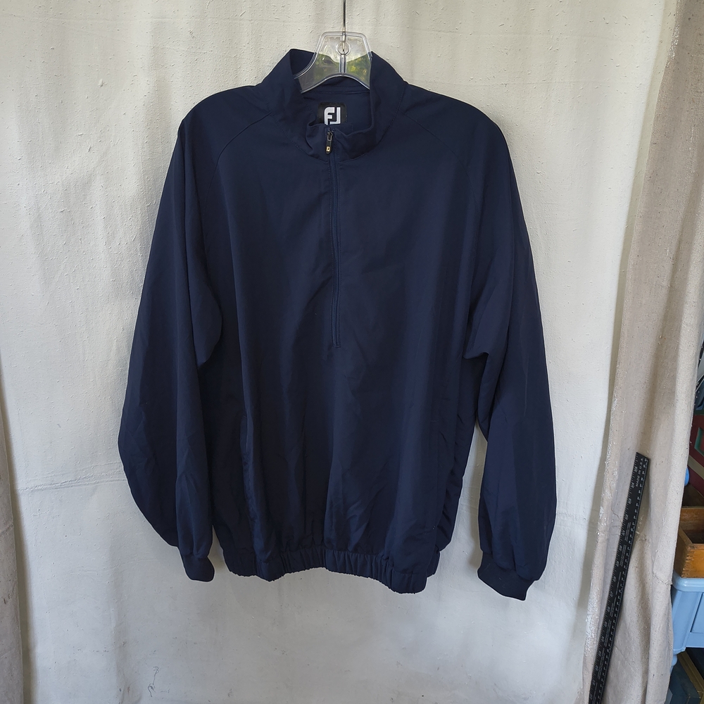 FJ  Men's Size Xtra Large Navy Half Zip Long Sleeve Windbreaker Jacket